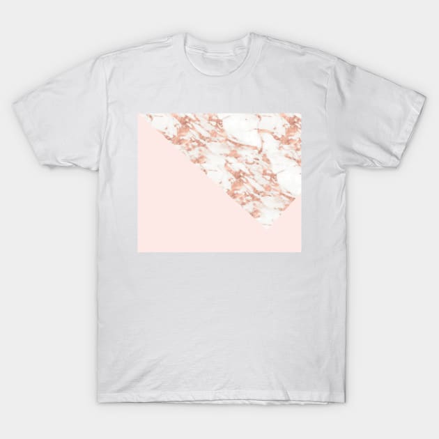 Rose gold blush aesthetic T-Shirt by marbleco